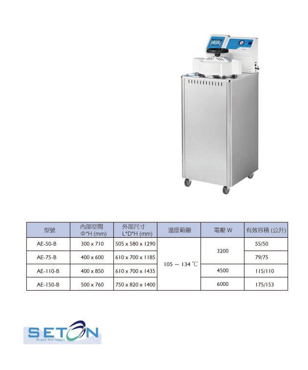 Autoclaves With Prevacuums And Drying 高壓滅菌釜 AE-B系列 2