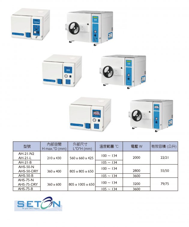 Autoclaves Without Drying 高壓滅菌釜 AHS-N、DRY、B系列 2